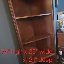 5 Shelves Cherry Wood Corner Unit - not flimsy at all - EXCELLENT CONDITION