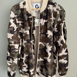 Bomber Jacket, Windbreaker, Camo, G by Guess