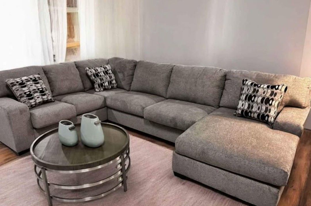 OM• $38 Initial • Brand New Ballinasloe 3 Piece Sectional With Chaise