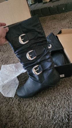 New Black Boots Size 7.5 $10