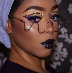 Wavy Wire Frame Rimless Fashion Glasses