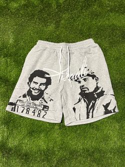 Asaali Jean Company Graphic Shorts