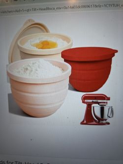 Naerza Silicone Bowl Liners Sealed Lids For Tilt Head