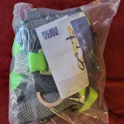 NWT PALMER SAFETY FULL BODY HARNESS GREEN XLG  WITH LANYARD 