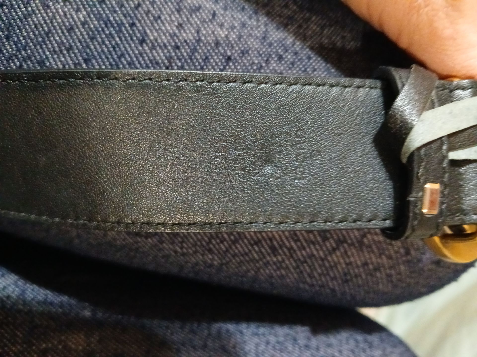 Gucci 397660 Double G Leather Belt