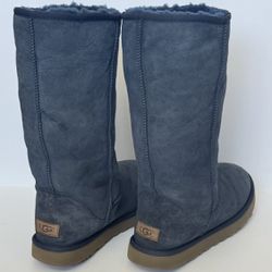UGG Australia Classic Tall Blue Shearling Suede Womens Boots US 11