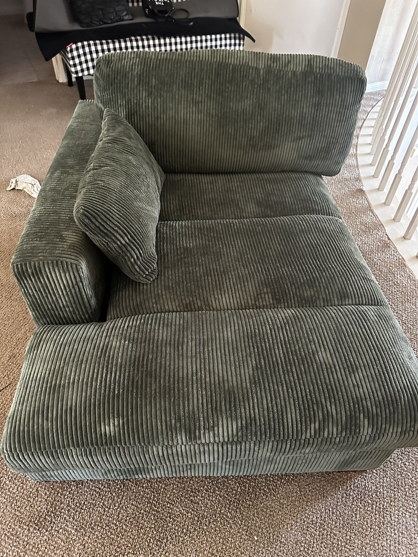 Corduroy Chaise Oversized (pair - One Still In Box)