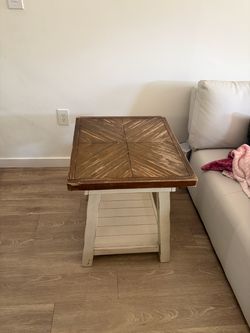 Rustic Farmhouse Wood End Table