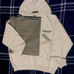 Large light oatmeal essentials hoodie