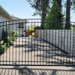 12 ft Driveway Gate – Heavy-Duty, Handcrafted, Includes Metal Posts