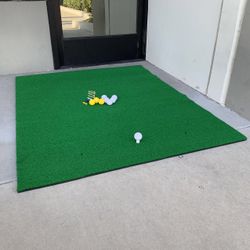 New In Box 5x4 Feet 21mm Thick Artificial Turf Golf Hitting Practice Mat With Soft Balls Tees And Training Indoor Or Outdoor Driving 