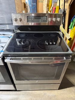 30” Ge electric stove with convection stainless steel