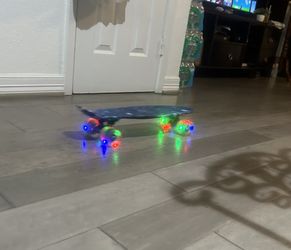 Skateboard With Colorful Light Up Wheels For Kids 