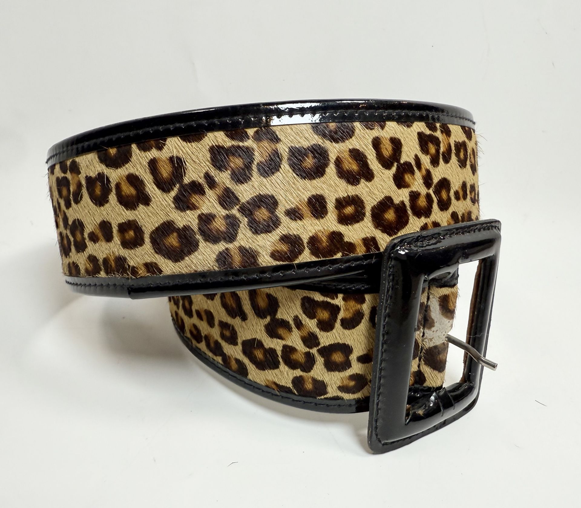 Gerard Darel Leopard Pony Hair Belt $450 size S Jewelry 