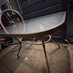 Frosted Glass Patio Table