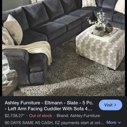 Ashley Sectional Couch With Cuddles 