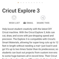 Cricut Explore 3 Cutting Machine New