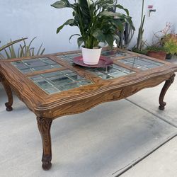 Vintage Solid Wood Coffee Table 16” T.50”W.$45