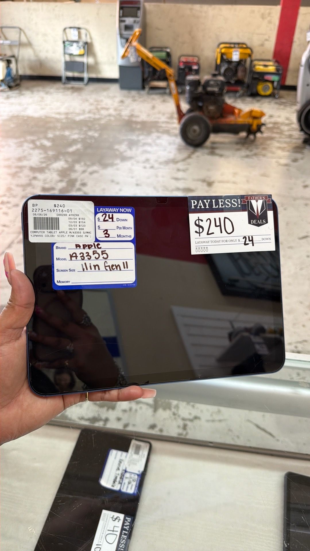 Apple ipad 11in no iCloud reset