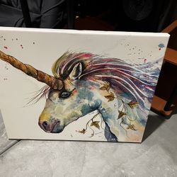 Unicorn Canvas Painting 