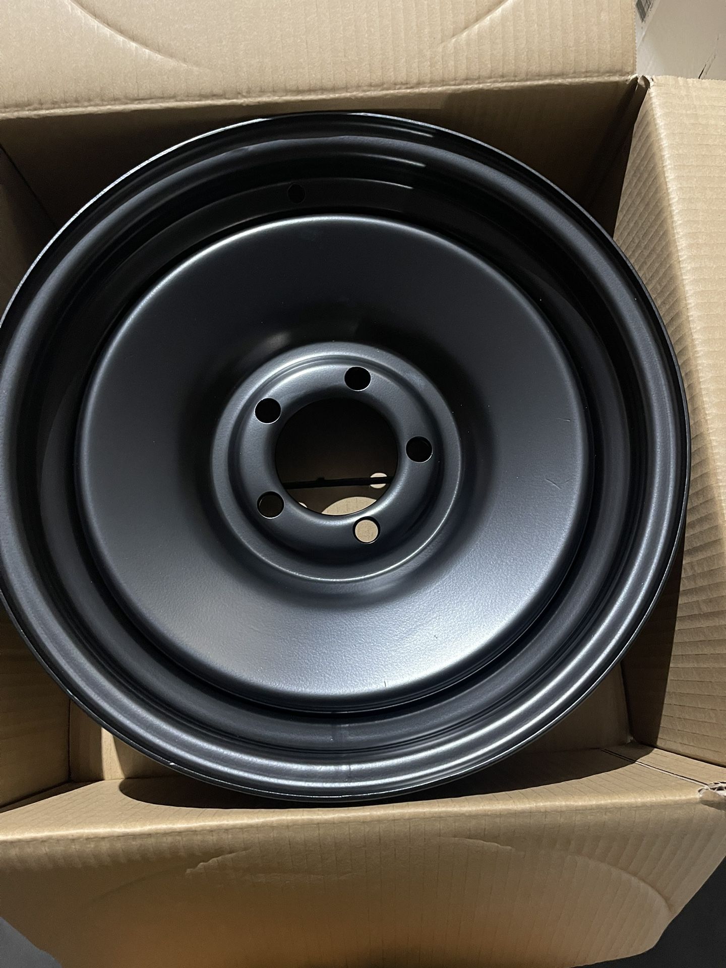 Set Of Four Steel Wheels Rat Rod Us Wheel 15x6 5x4.5 Bolt Pattern Steelie Rim Matte Black Hot Rod Ford Bolt Circle
