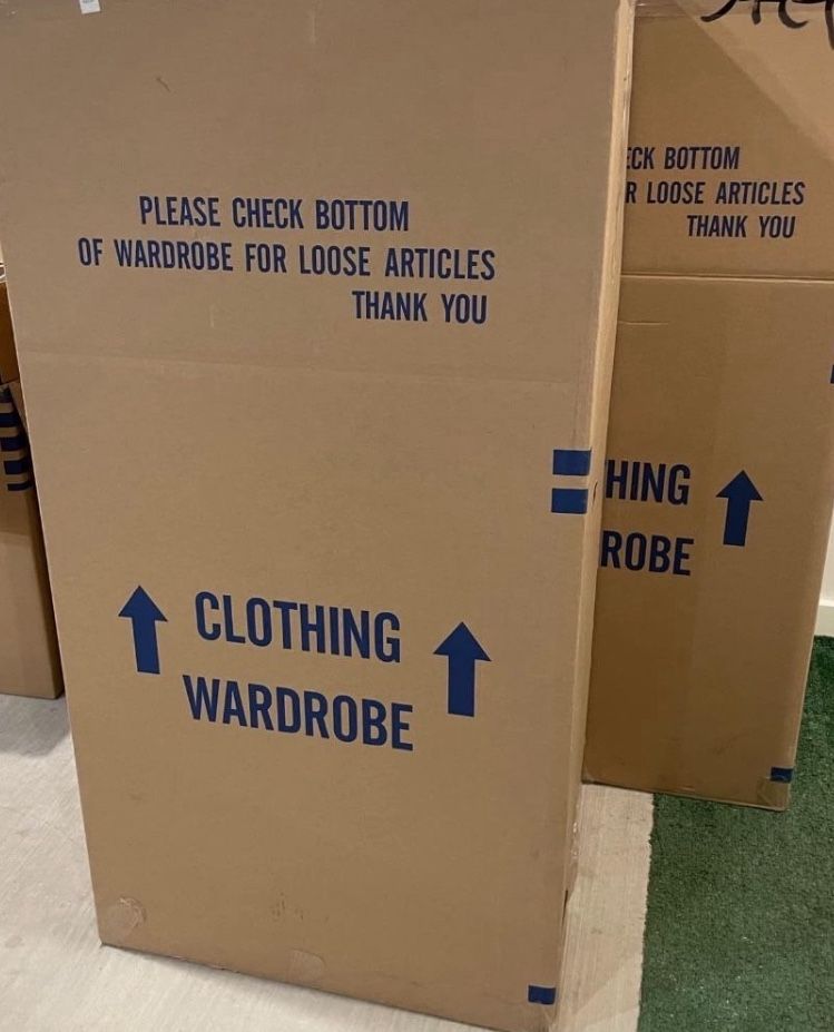 MORE WIGGLE ROOM WARDROBE MOVING BOXES FULL SIZE 📦 incl Hardware $9.00 ea