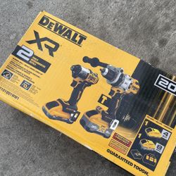 DeWALT 20V MAX XR Hammer Drill & Impact Driver 2-Tool POWERPACK w/ 4.0Ah & 8.0Ah PowerStack Combo Kit  $325  New