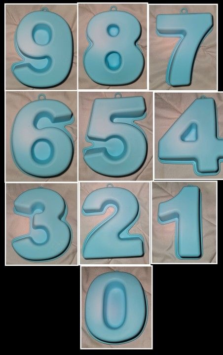 Silicone Number Molds 5" - BRAND NEW