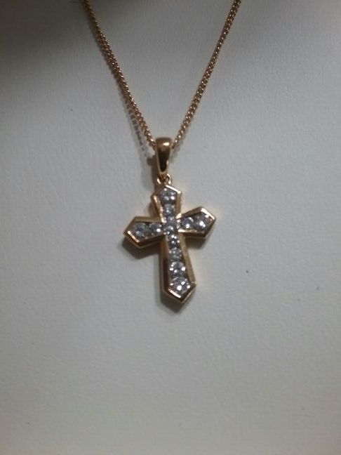 Diamond Gold Cross from Italy