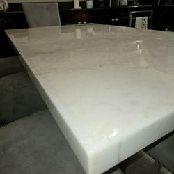 Gorgeous White Marble Dining Table
