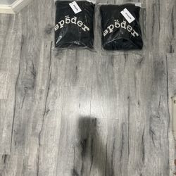 Black Rhinestone Spider Hoodies