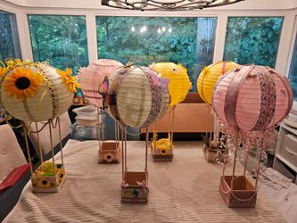Handmade Hot Air Balloon Centerpieces Set