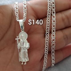 925 Sterling Silver Chain With The Pendant 