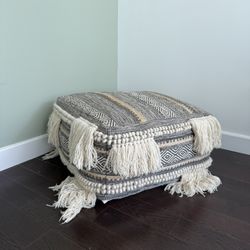 Boho-Style Pouf Ottoman