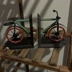Iron Bicycle Book Ends 