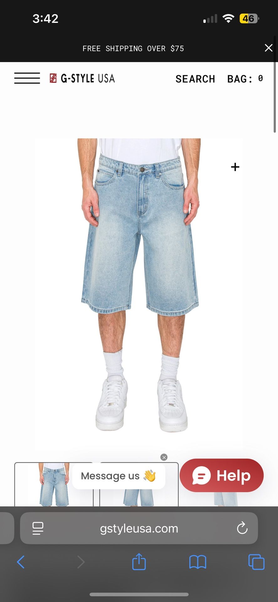 Men’s Baggy Jean Shorts 