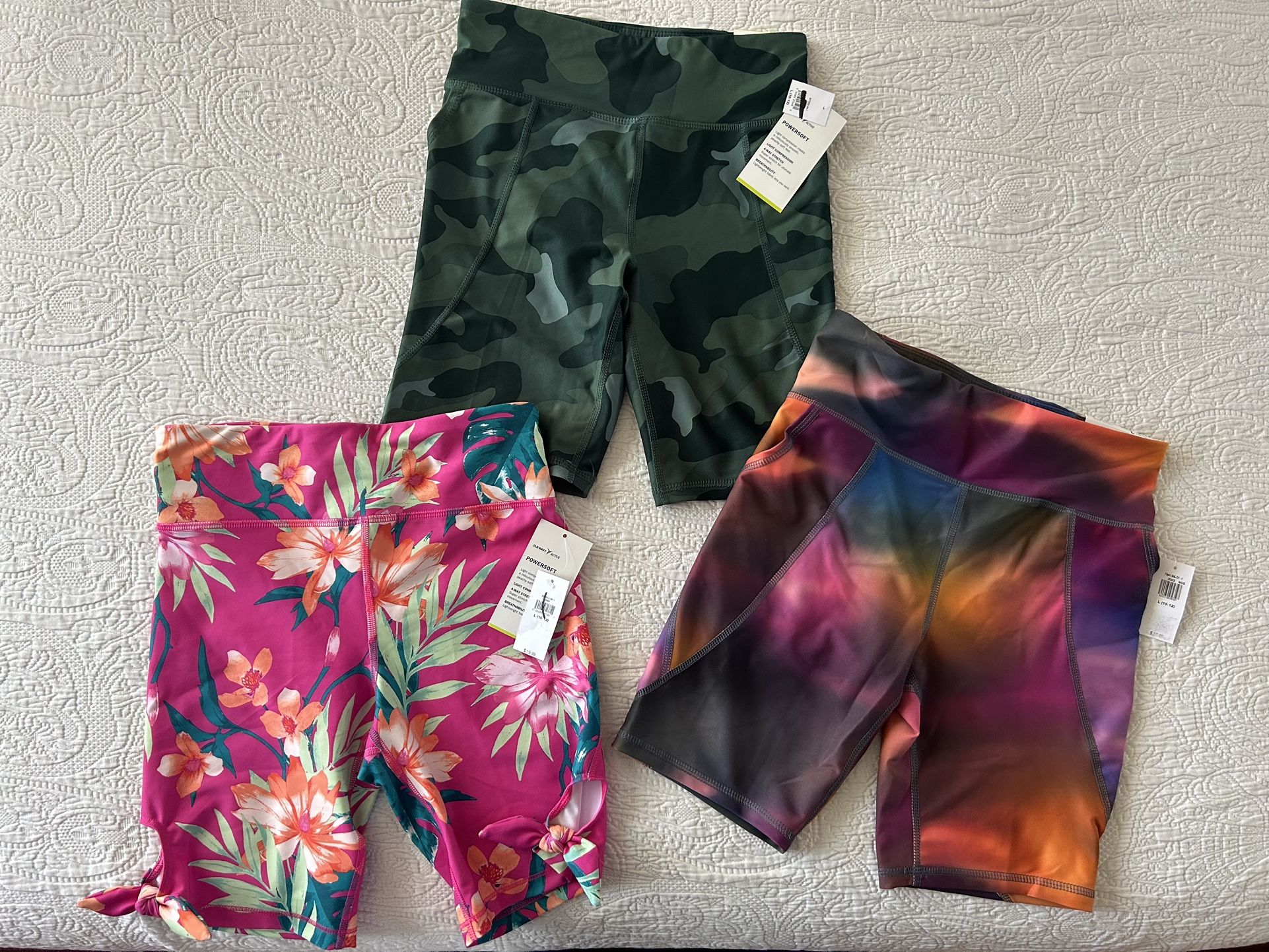 New Girls Bike Shorts Size 10/12 Price Is For All 3pcs