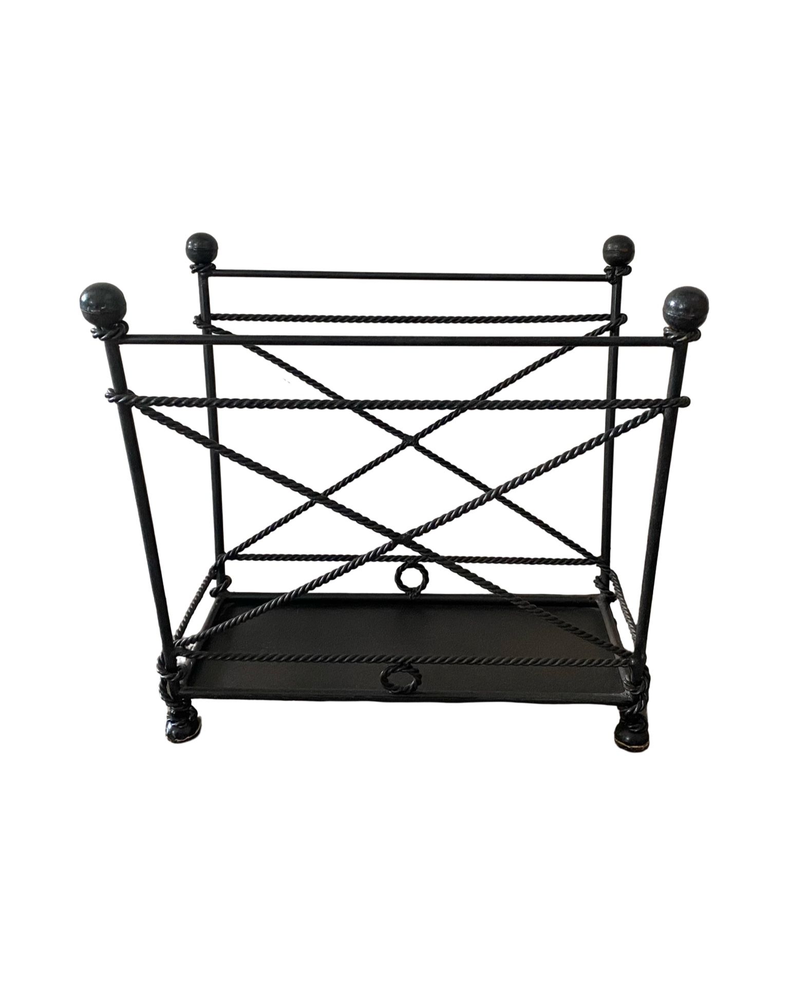 Italianate Style Metal Magazine Rack