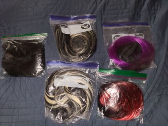 Lot of 5 Synthetic Hair Pieces / Bun Extensions