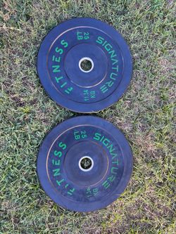 Signature Fitness 25 lb Bumper Plates Pair