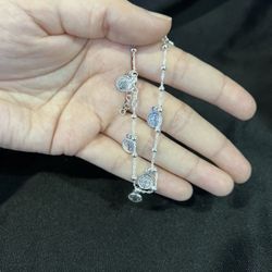 925 Sterling Silver Womens Bead San Benito St Benedict Charm Charms Bracelet 8"