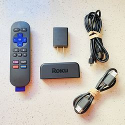 Roku Express 3910X CRT Streaming w/ Composite Output option with Remote and Power. Fully tested and works great. Comes with power cord, power adapter,