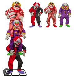 7.5 ft. Animated LED Trickster Trio Stack Halloween