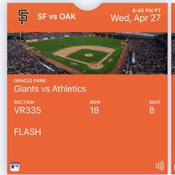  3 Giants tickets 4/27/22. 100.00 For All 3