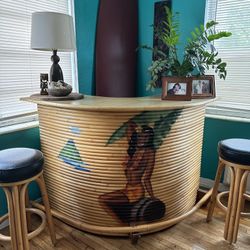 1960s Tiki Polynesian Bamboo Bar- Vintage 