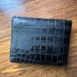 Alligator And Leather Wallet $25