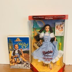 Vintage- Barbie Dorothy from the Wizard of Oz (1995) and VHS Movie Tape