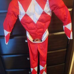 Power Ranger Red With Muscle Child Costume 