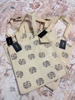 Forever 21 Elephant Print Canvas Tote Bags