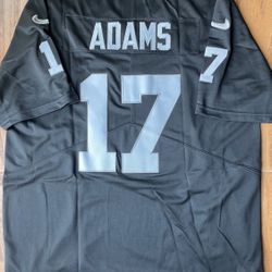 Raiders Adams black home jersey mens M L XXL XXXL 2X 3X